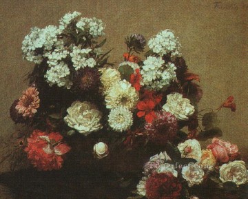  1881 Works - Still Life with Flowers 1881 flower painter Henri Fantin Latour
